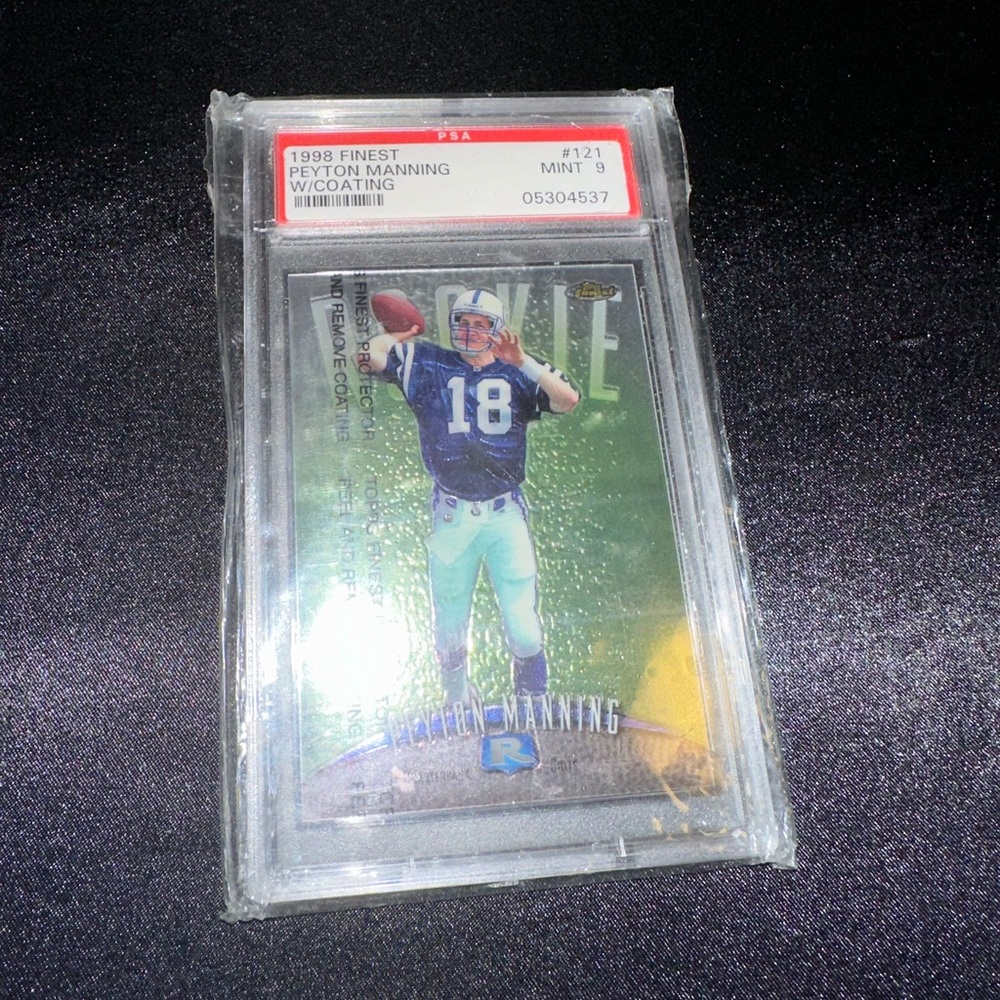1998 TOPPS FINEST PEYTON MANNING w/COATING #121 - Picture 3 of 5